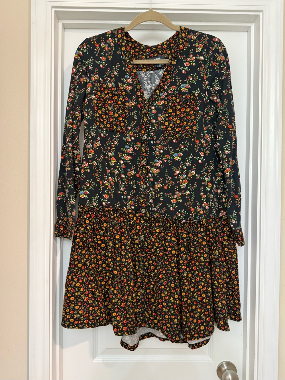 Maeve by Anthropologie Marlie Button-Front Tunic Dress Size US2